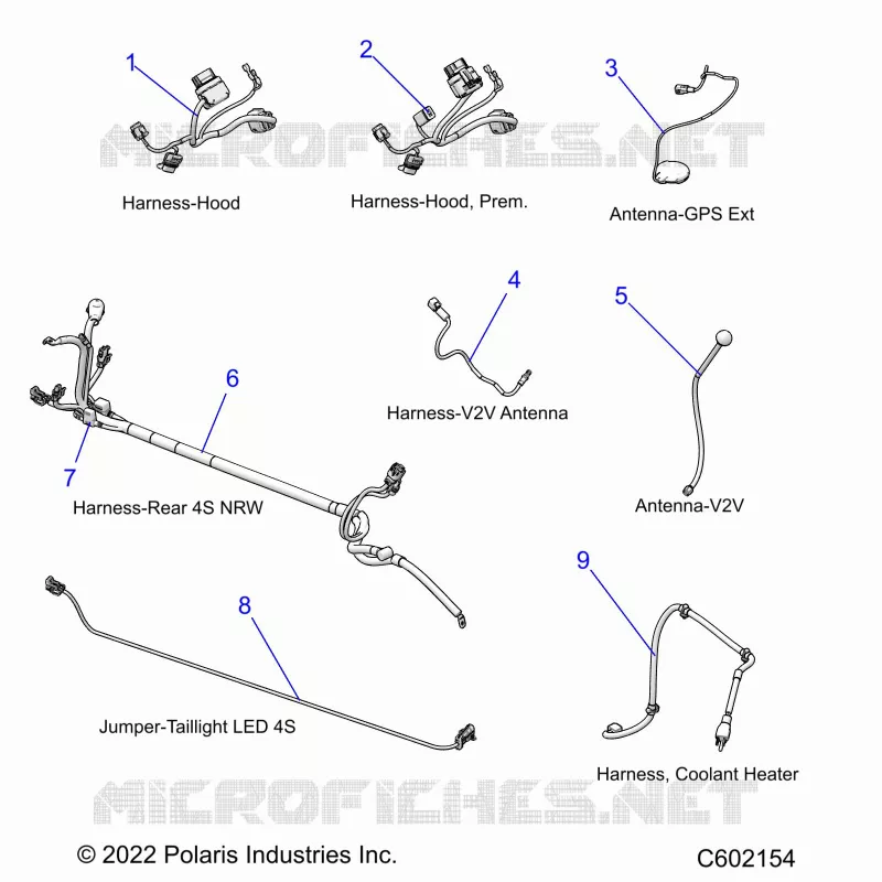ELECTRICA, WIRE HARNESSES, HOOD/JUMPERS, GPS