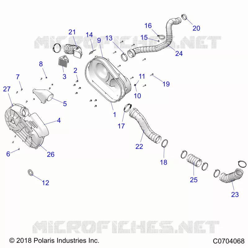 TREN, CLUTCH COVER AND DUCTING