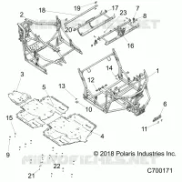 CHASSIS, MARCO PRINCIPAL AND SKID PLATES