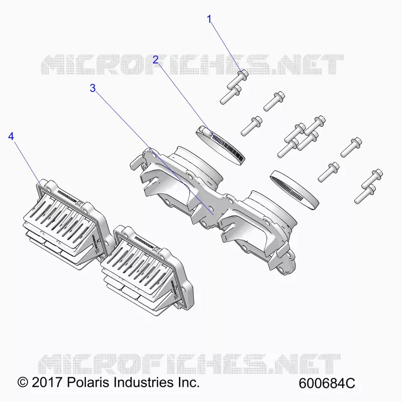 ENGINE, REED VALVE AND CUERPO DE MARIPOSA ADAPTOR