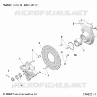 SUSPENSIÃ“N DELANTERA HUB, CARRIER, AND BRAKE DISC
