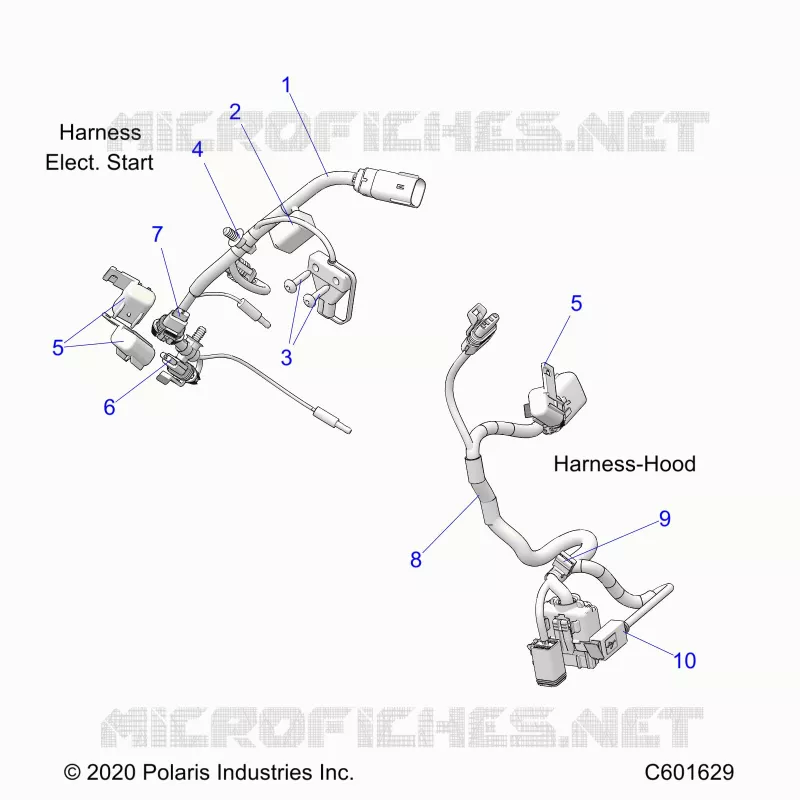 ELECTRICA, WIRE HARNESS, HOOD, ELEC. START