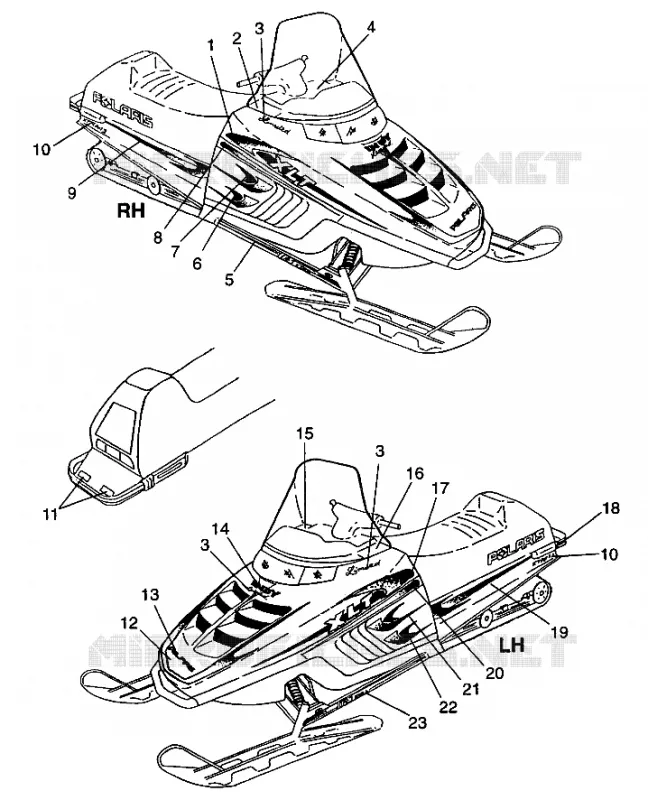 ETIQUETAS XLT LTD 0973756 and EUROPEAN XLT LTD E973756 (4937793779A011)