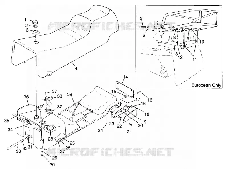 ASIENTO Y TANQUE DE GAS XLT TOURING 0963357 and EUROPEAN XLT TOURING E963357 (4931923192A009)