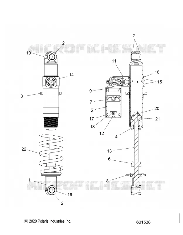 SUSPENSION, SHOCK TRASERO TRACK, VELOCITY
