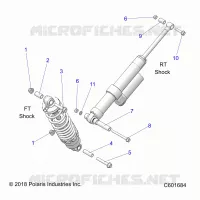 SUSPENSION, MONTAJE DE DESCARGA, REAR SUSP.