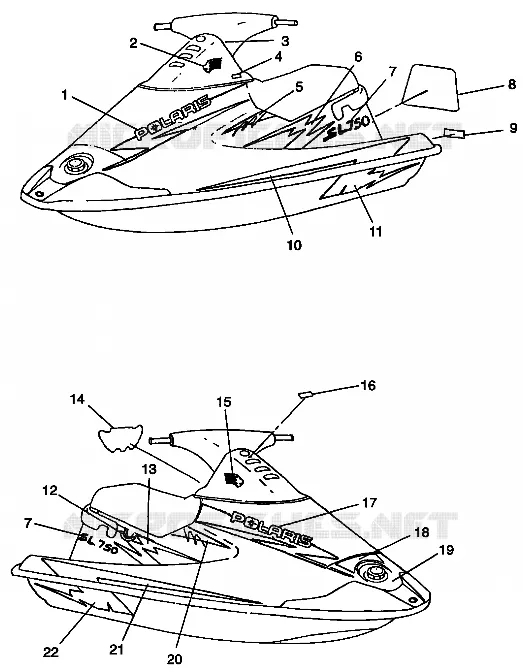 ETIQUETAS SL 750 B954070 (4930523052A007)