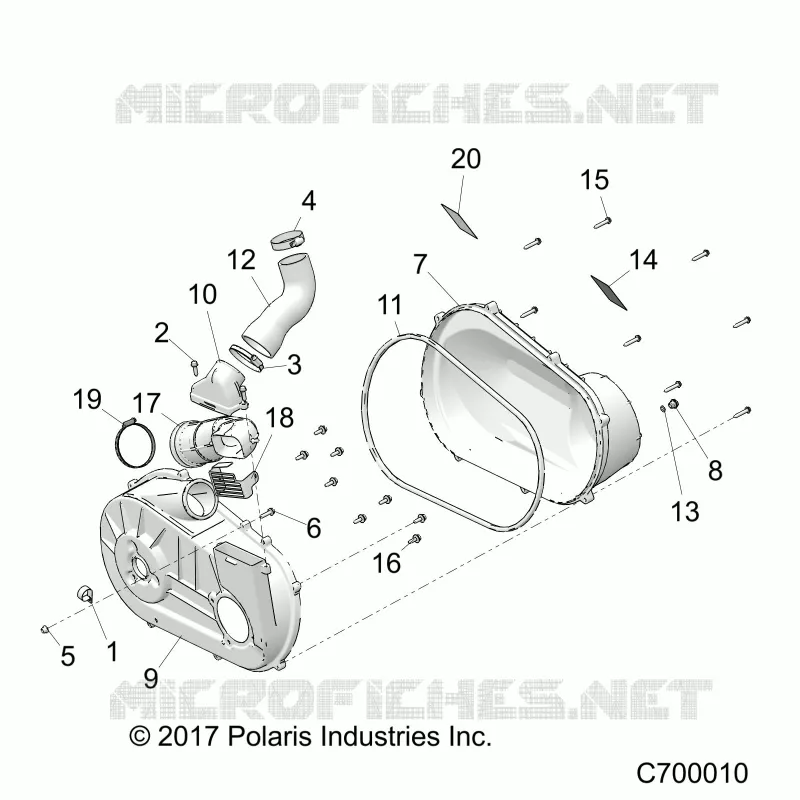 TREN, CLUTCH COVER AND DUCTING