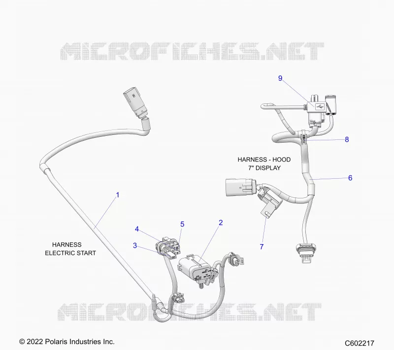 ELECTRICA, WIRE HARNESS, HOOD, ELECTRIC START