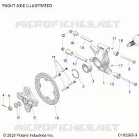 SUSPENSION TRASERA HUBS, CARRIER AND BRAKE DISC