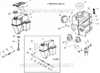 MOTOR, TANQUE DE ACEITE and CAJA DE AIRE ASM.