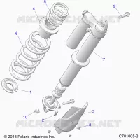 SUSPENSION, REAR MONTAJE DE DESCARGA