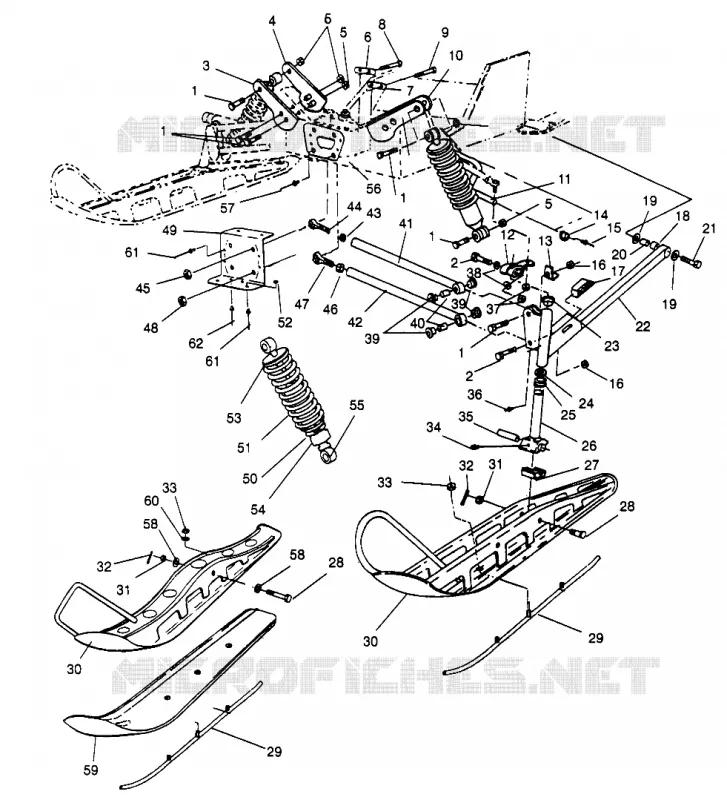 SUSPENSIÓN DELANTERA AND ESQUÍ 500 EFI SKS 0962574, 500 EFI RMK 0962974, AND EURO (4931983198B001)
