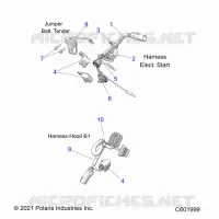 ELECTRICA, WIRE HARNESS, HOOD, ELEC. START