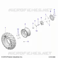 RUEDAS, FRONT TIRE AND BRAKE DISC