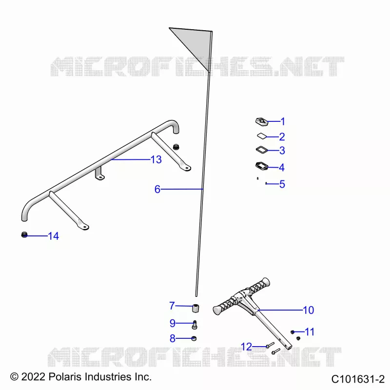 PARACHOQUE, REAR, FLAG, BEACON, AND PASS HANDLE