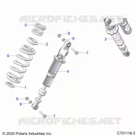 SUSPENSION, REAR MONTAJE DE DESCARGA