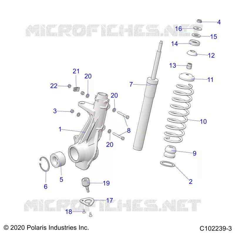 SUSPENSION, PUNTAL DELANTERO