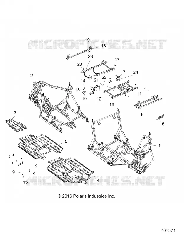 CHASSIS, MARCO PRINCIPAL AND SKID PLATES