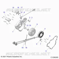 ENGINE, STATOR AND FLYRUEDA