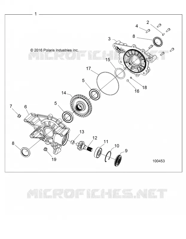 TREN, REAR GEARCASE INTERNALS
