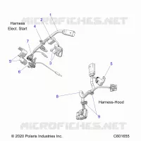 ELECTRICA, WIRE HARNESS, HOOD, ELEC. START