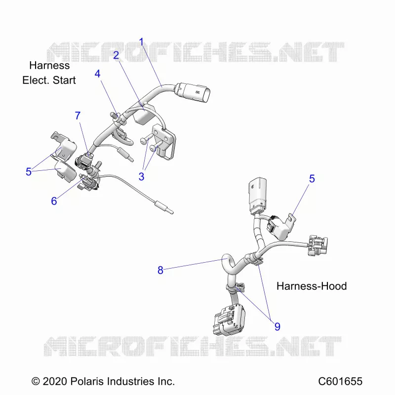 ELECTRICA, WIRE HARNESS, HOOD, ELEC. START