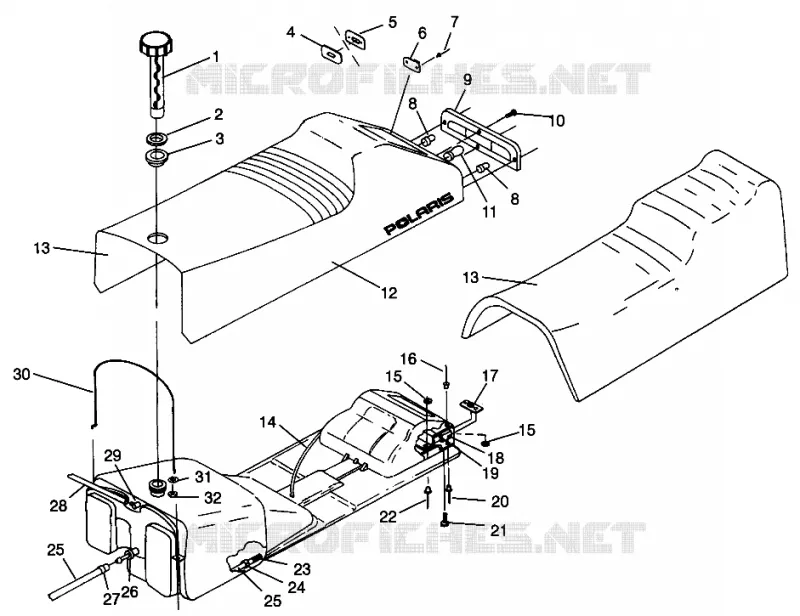 ASIENTO Y TANQUE DE GAS 500 CARB 0962764, 500 CARB SKS 0962564,  EUROPEAN 500 CAR (4931873187A007)