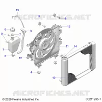 ENGINE, SISTEMA DE REFRIGERACIÃ“N, RADIATOR, FAN &amp; OVERFLOW BOTTLE