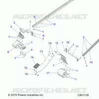 CHASSIS, PROTECCIÃ³N DEL EMBRAGUE, FOOTRESTS, TUNNEL GRIPS