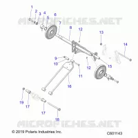 SUSPENSION, TRASERO ARM PAR