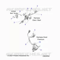 ELECTRICA, WIRE HARNESS, HOOD, ELEC. START
