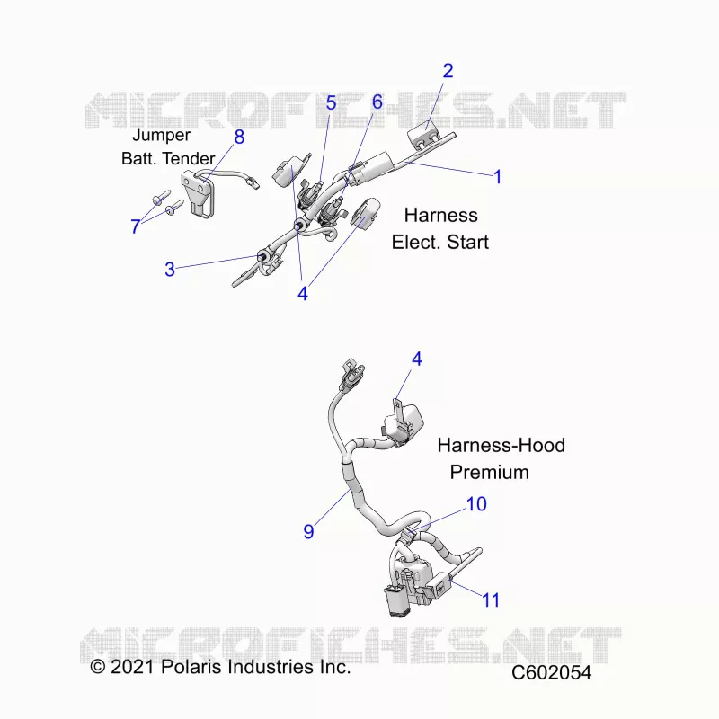 ELECTRICA, WIRE HARNESS, HOOD, ELEC. START