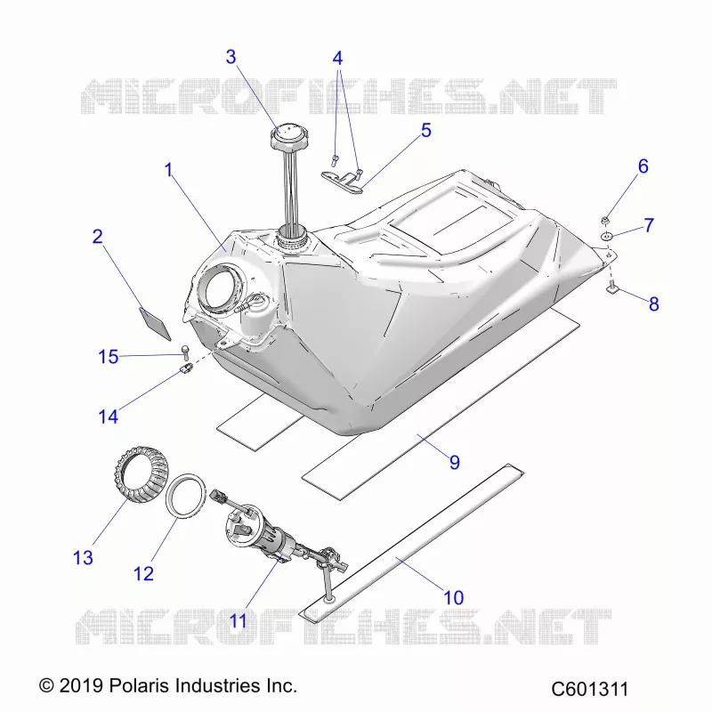 SISTEMA DE COMBUSTIBLE, FUEL TANK ASM.