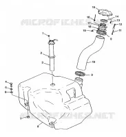 GASOLINA TANK HURRICANE B974473 and Intl. HURRICANE I974473 (4941044104A010)