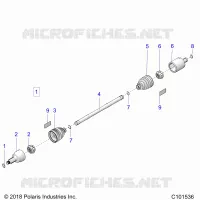 DRIVE TRAIN, TRANSMISION DELANTERA SHAFT
