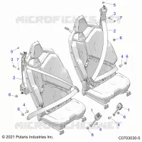 ASIENTO BELT MOUNTING, REAR, STANDARD