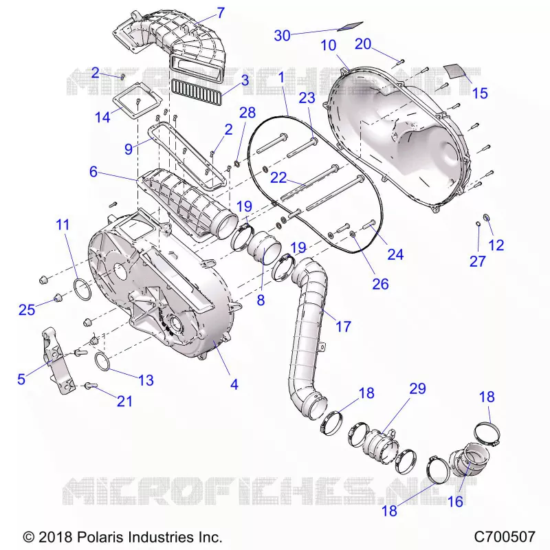TREN, CLUTCH COVER AND DUCTING
