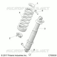 SUSPENSION, REAR MONTAJE DE DESCARGA