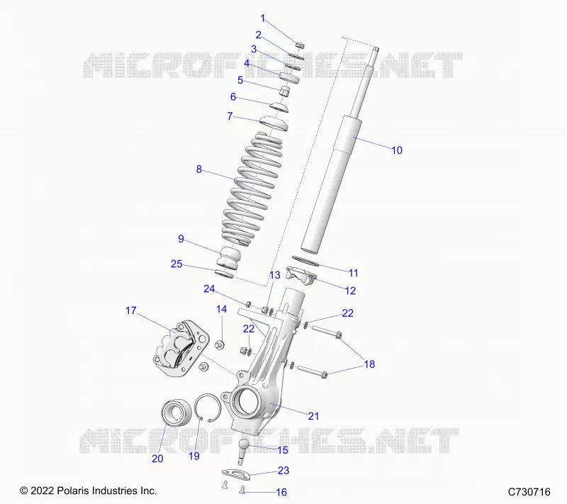 SUSPENSION, PUNTAL DELANTERO
