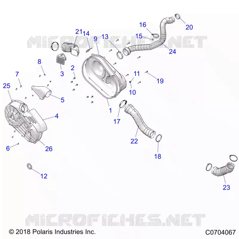 TREN, CLUTCH COVER AND DUCTING