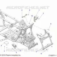 CHASIS, FRONT CAB SUPPORTS