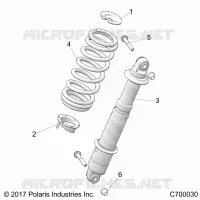 SUSPENSION, REAR MONTAJE DE DESCARGA