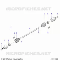 DRIVE TRAIN, TRANSMISION DELANTERA SHAFT