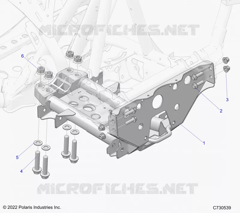 CHASIS, MOUNTING, FRONT GEARCASE