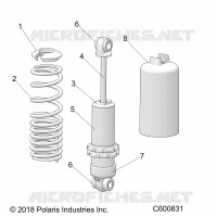 SUSPENSION, CHOQUE, FRONT TRACK