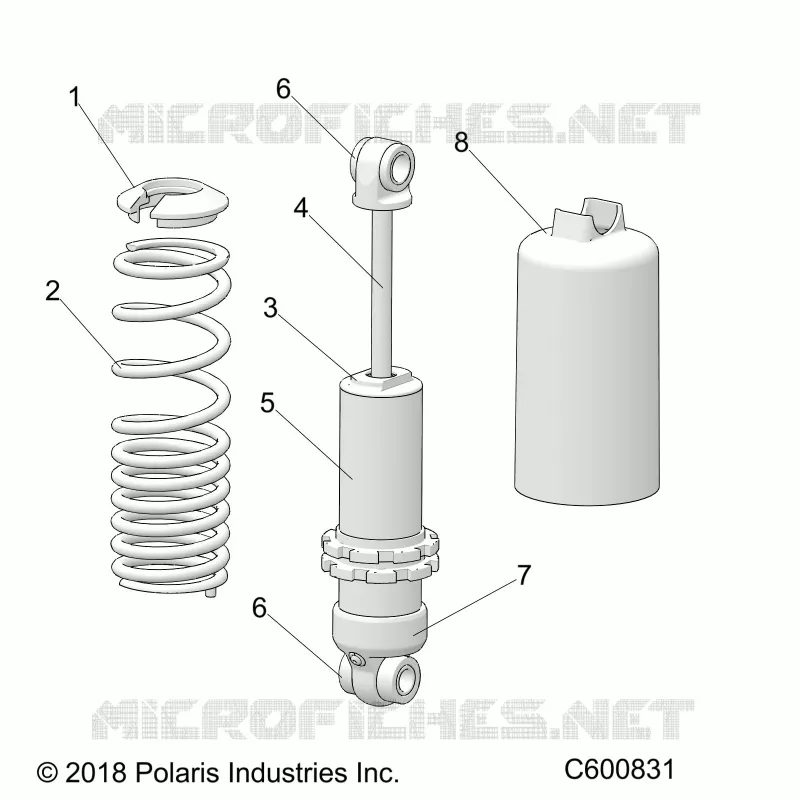 SUSPENSION, CHOQUE, FRONT TRACK