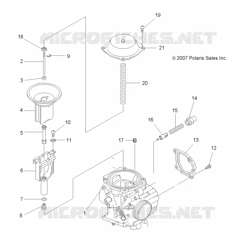 MOTOR, CARBURADOR UPPER