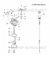 MOTOR, CARBURADOR AND CHOKE CABLE