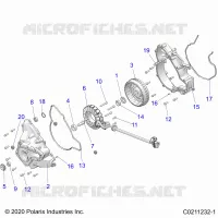 ENGINE, STATOR COVER AND FLYRUEDA